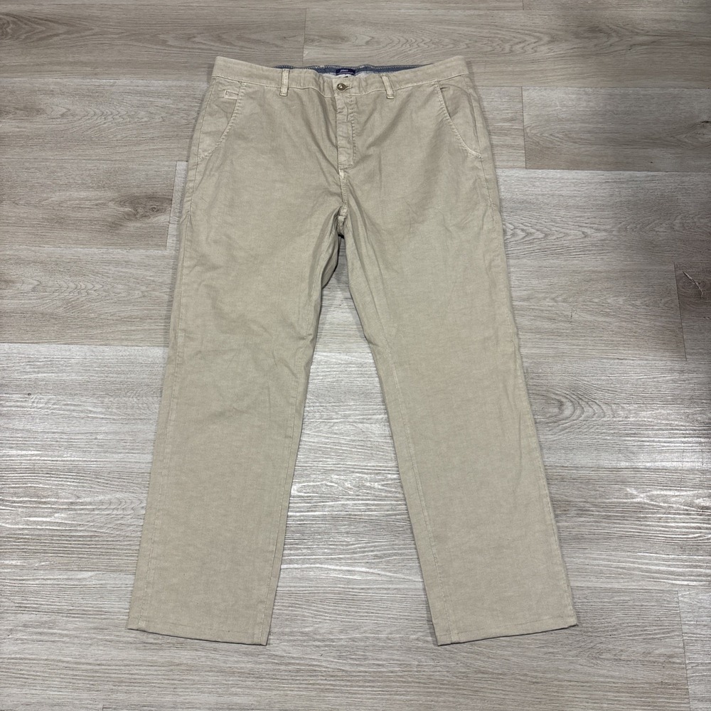 johnnie-O Cairo Stretch Cotton Chino Pants 38x34(38x29) Khaki Tan Casual